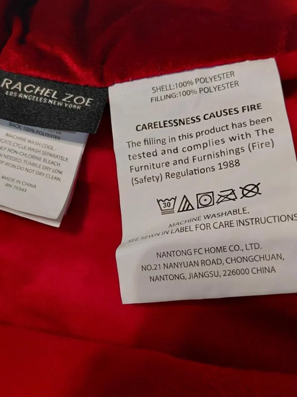 NWT Rachael Zoe Plush Burgundy Holiday Cheer Throw